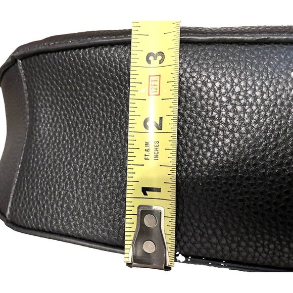 Anne Klein handbag Black faux Leather Gold Buckle adjustable Cross Body Strap - Picture 5 of 5